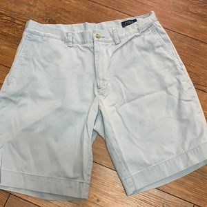 Light blue men’s polo shorts